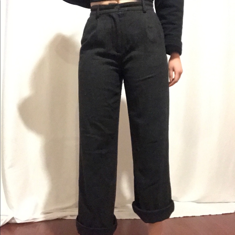 Frank & Oak Wool Charcoal Dress Pants - Picture 3 of 10